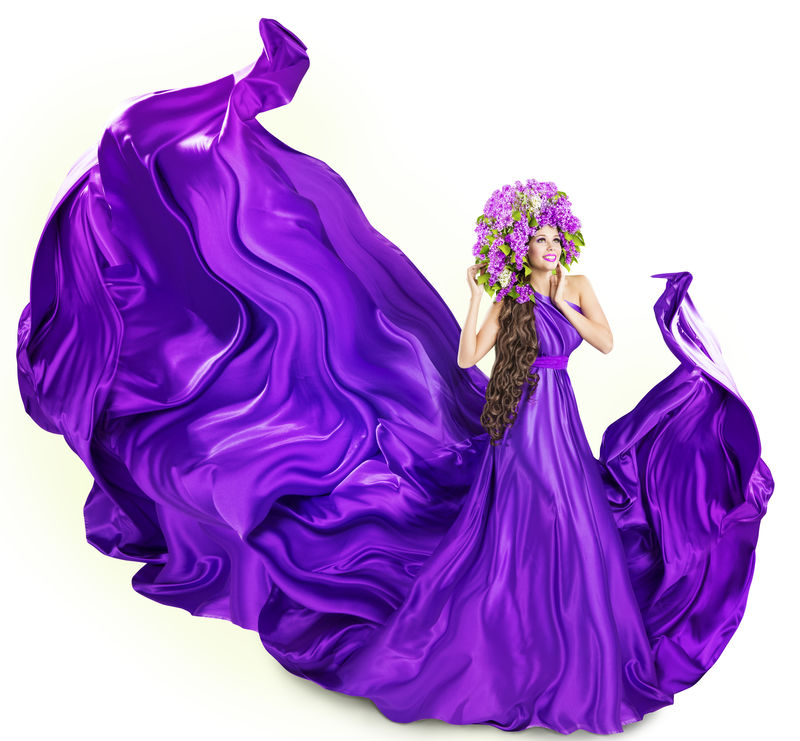 紫丁香女装时尚模特花卉艺术春帽