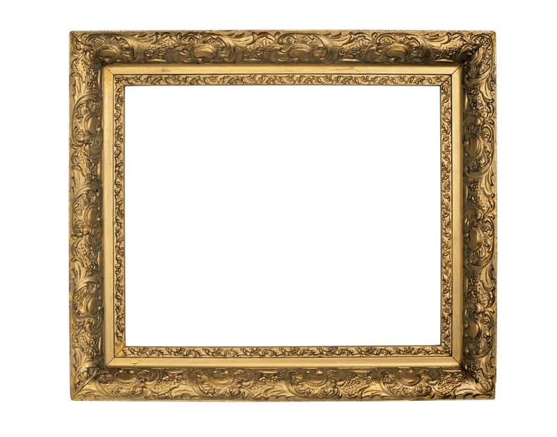 镀金的画框照片或镜子
