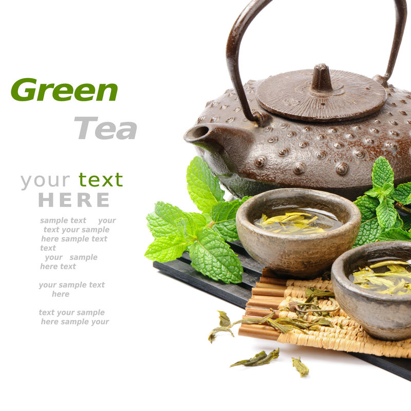 干绿茶鲜薄荷亚洲茶