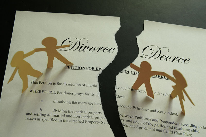 离婚判令文件和纸质家庭数字