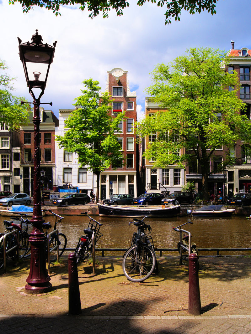 阿姆斯特丹运河的经典场景
