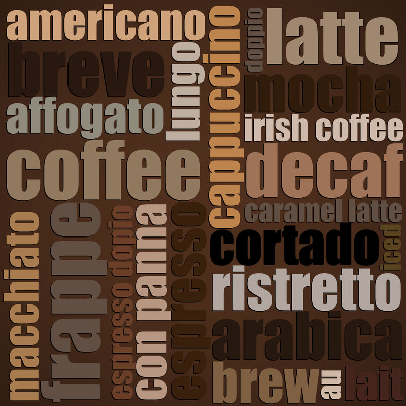 咖啡-现代-文本背景图案