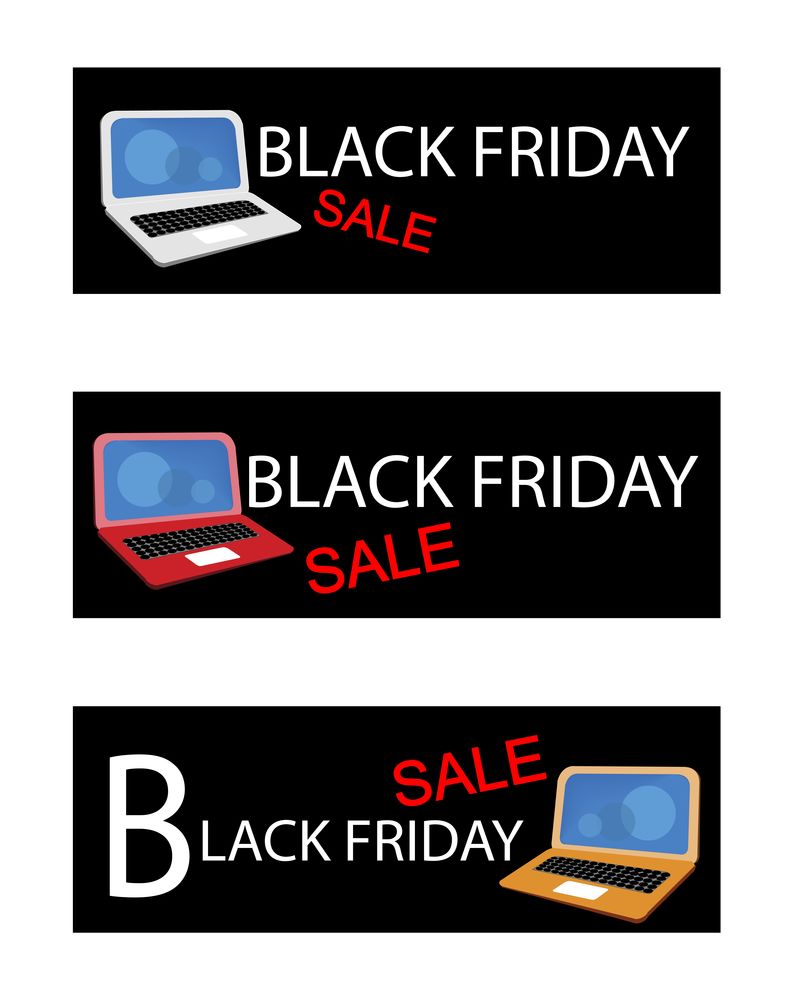 黑色星期五销售背景下的移动电脑