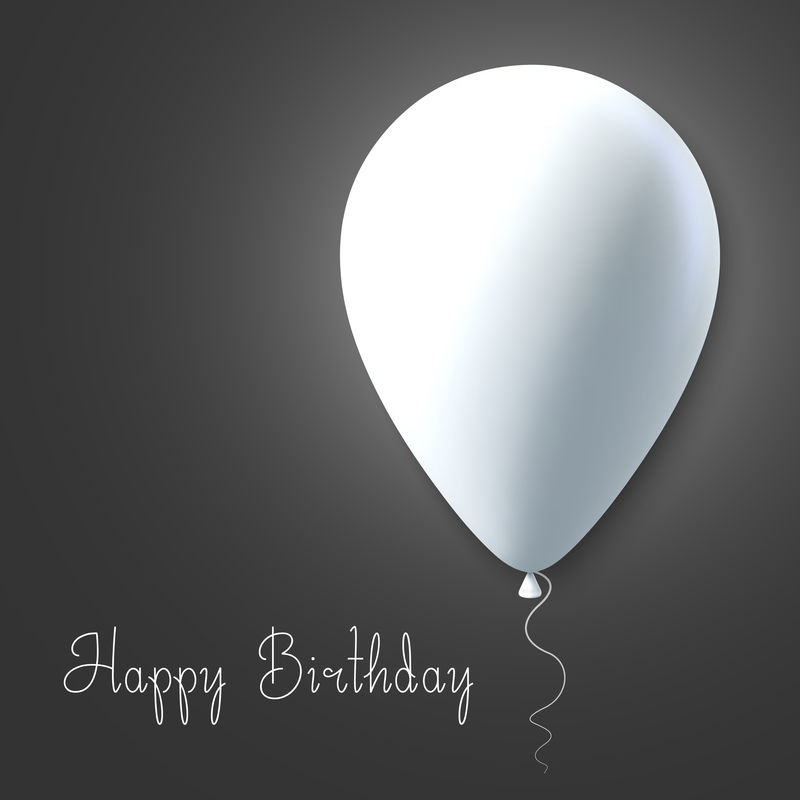 逼真的矢量气球祝你生日快乐