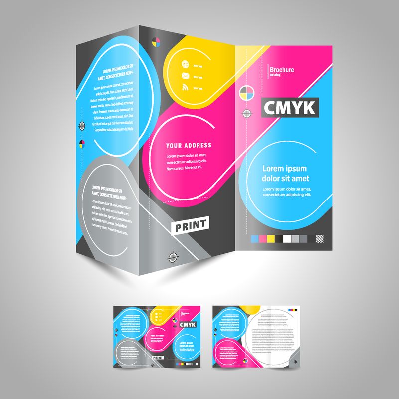 CMYK Polygraphy-手册设计模板
