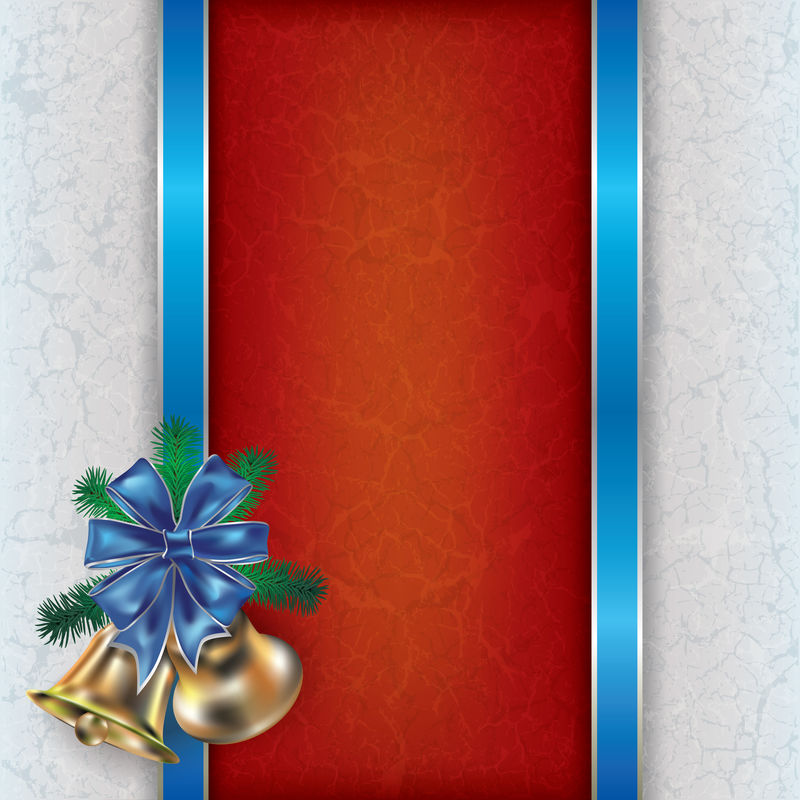 圣诞背景带传单和礼品丝带
