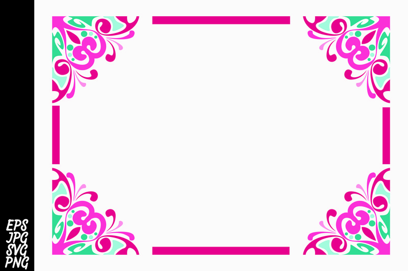 用粉红和紫色框绘制花的矢量图