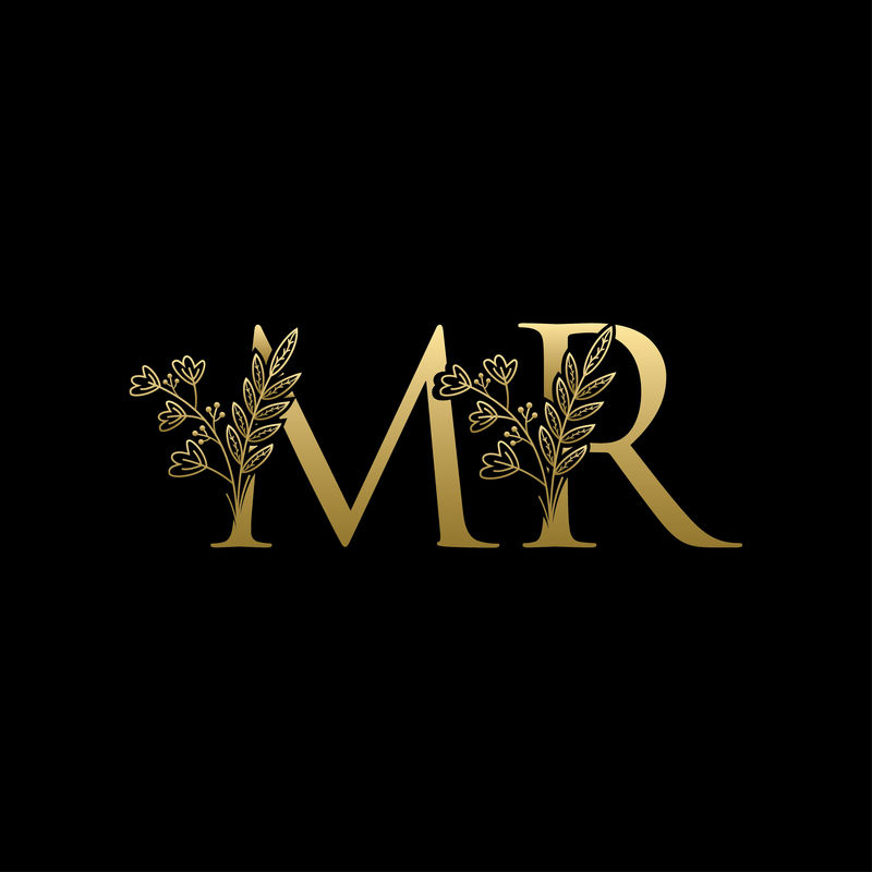 金色的标志字母的首次公开发行（IPO）MR