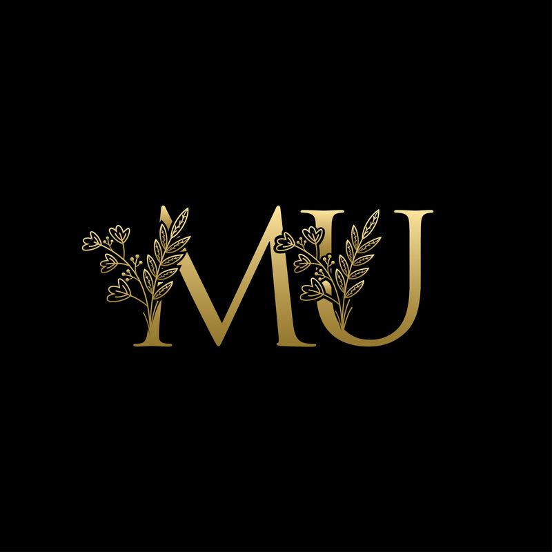 金色的标志字母的首次公开发行（IPO）MU