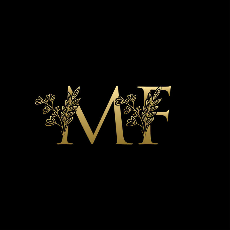 金色的标志字母的首次公开发行（IPO）MF