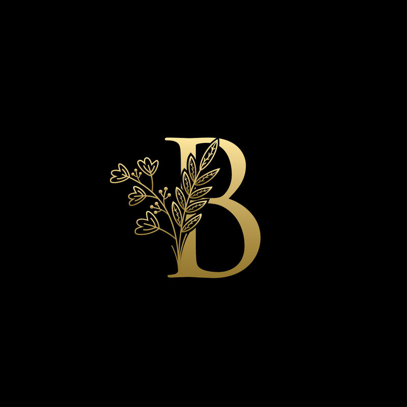 金色奢华B字母标志