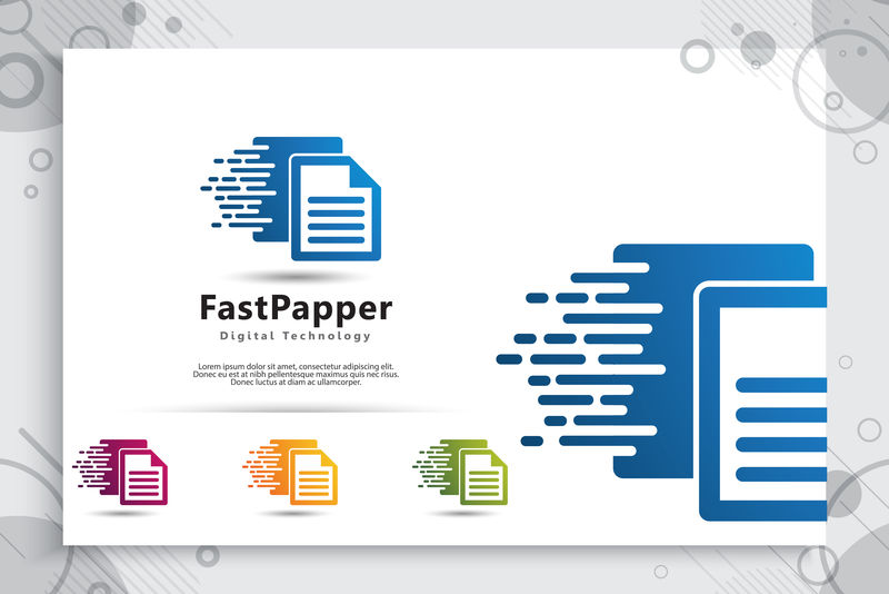 Papper数据矢量标志用于现代技术数据服务