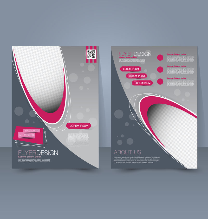 飞片模板商业手册可编辑的A4海报设计