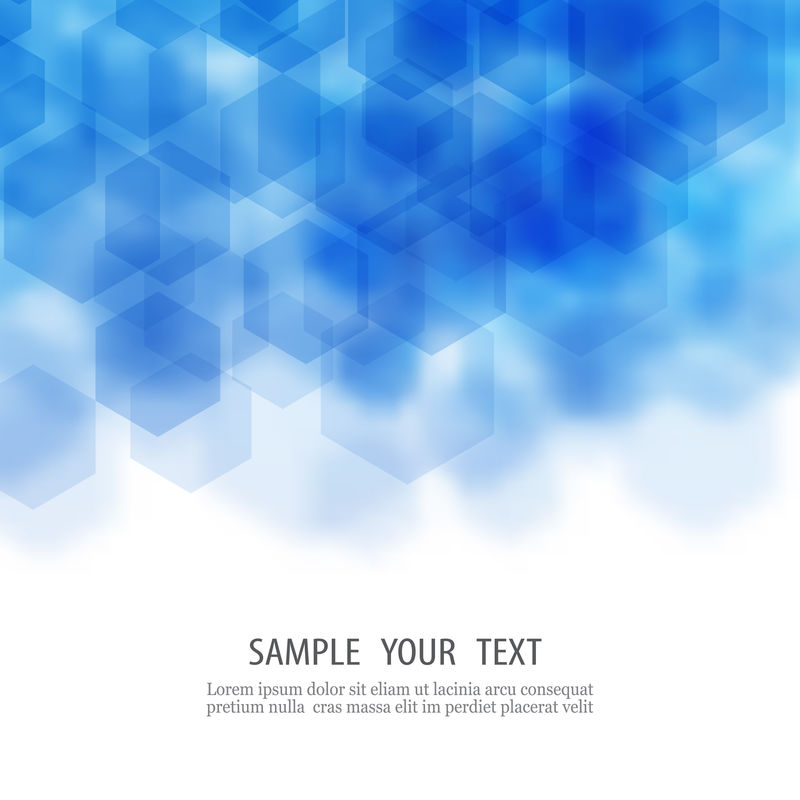 抽象几何背景模板小册子设计蓝色六边形矢量eps10