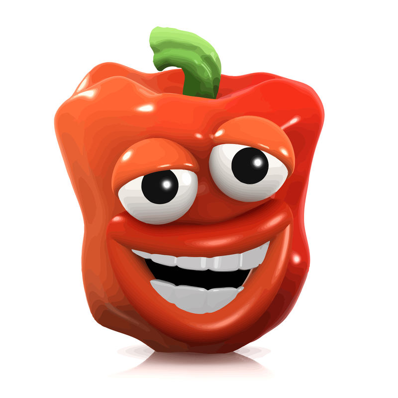3D愚蠢的红辣椒