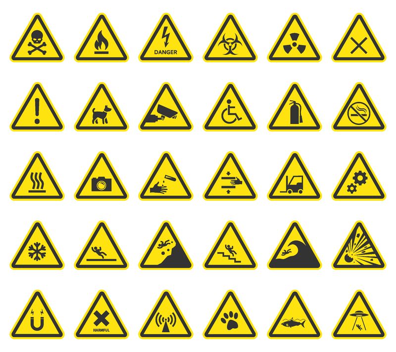 危险警告标志和图标-警告横幅