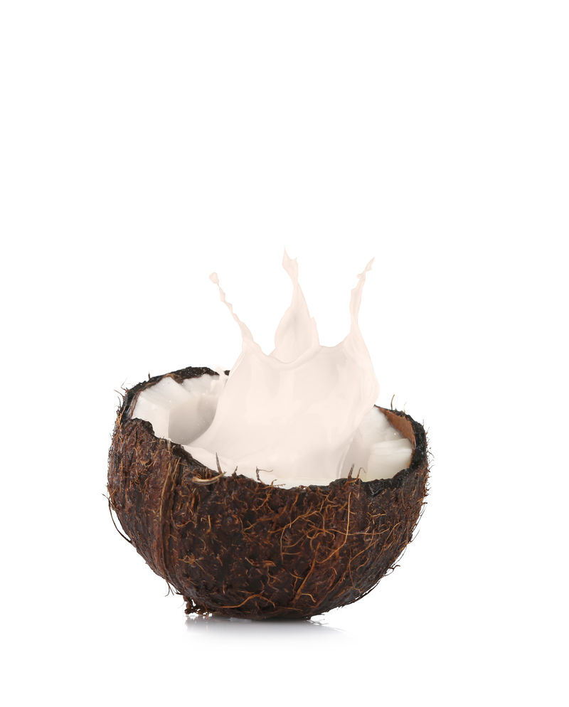碎椰子，白底奶