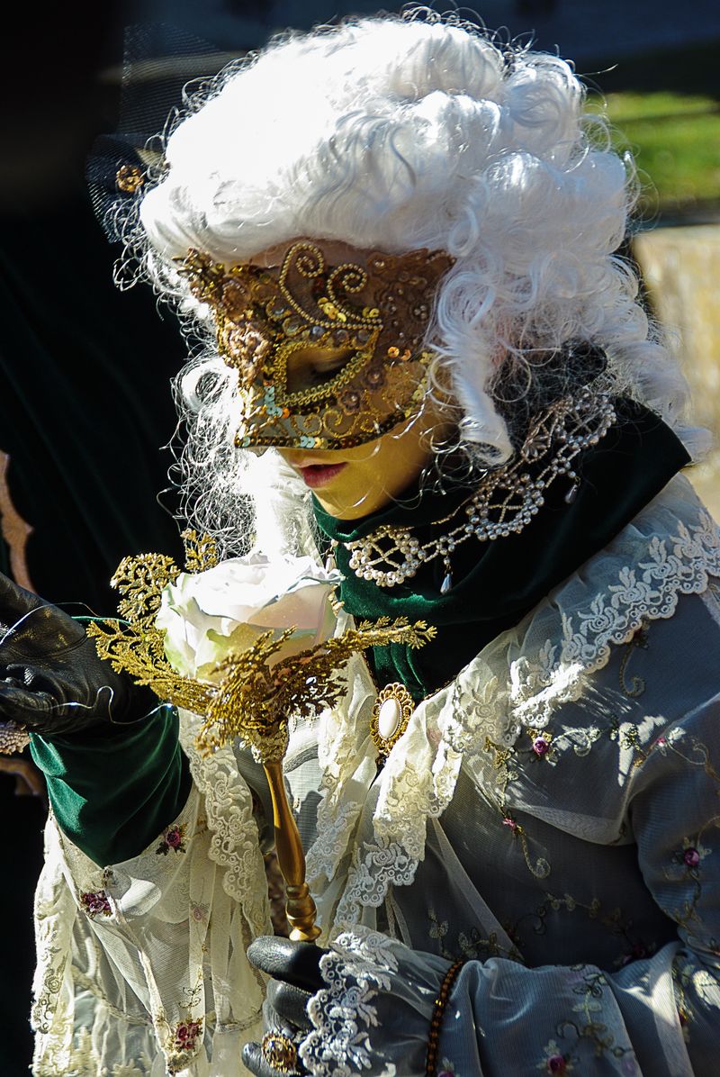意大利威尼斯——2月9日：2013年2月9日-意大利威尼斯-戴威尼斯狂欢面具的身份不明的人-2013年1月26日至2月12日举行