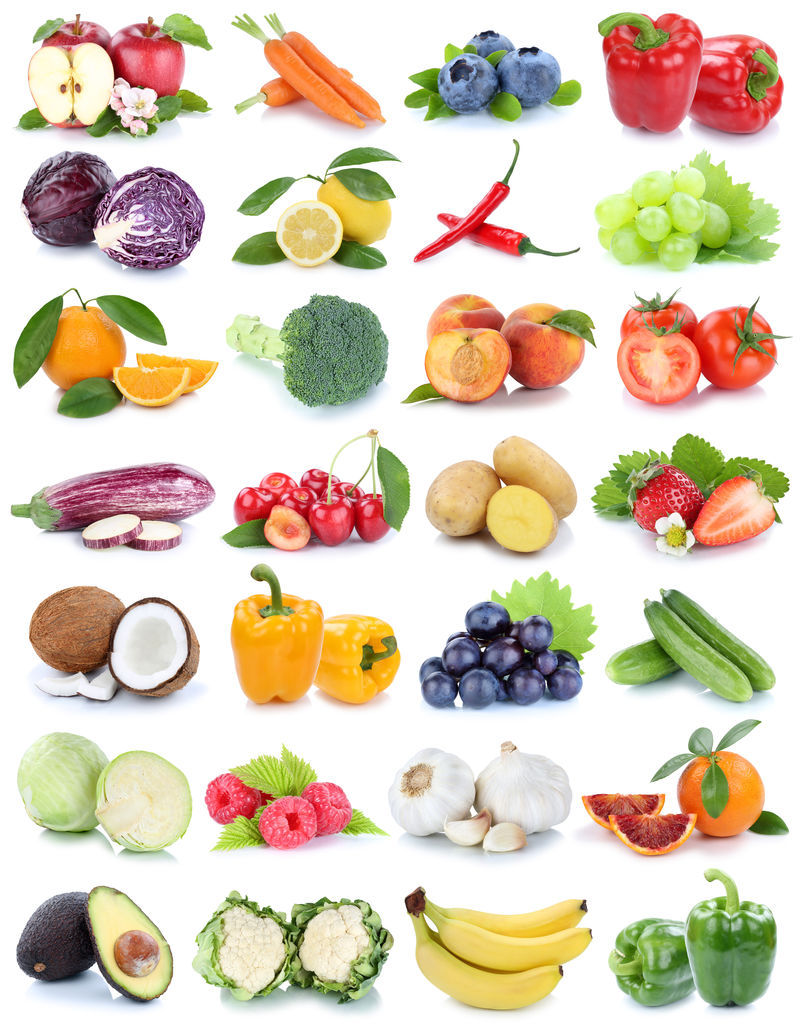 水果和蔬菜水果苹果橘子番茄香蕉新鲜拼贴冰箱免隔离