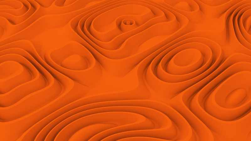 橙色抽象背景三维插图