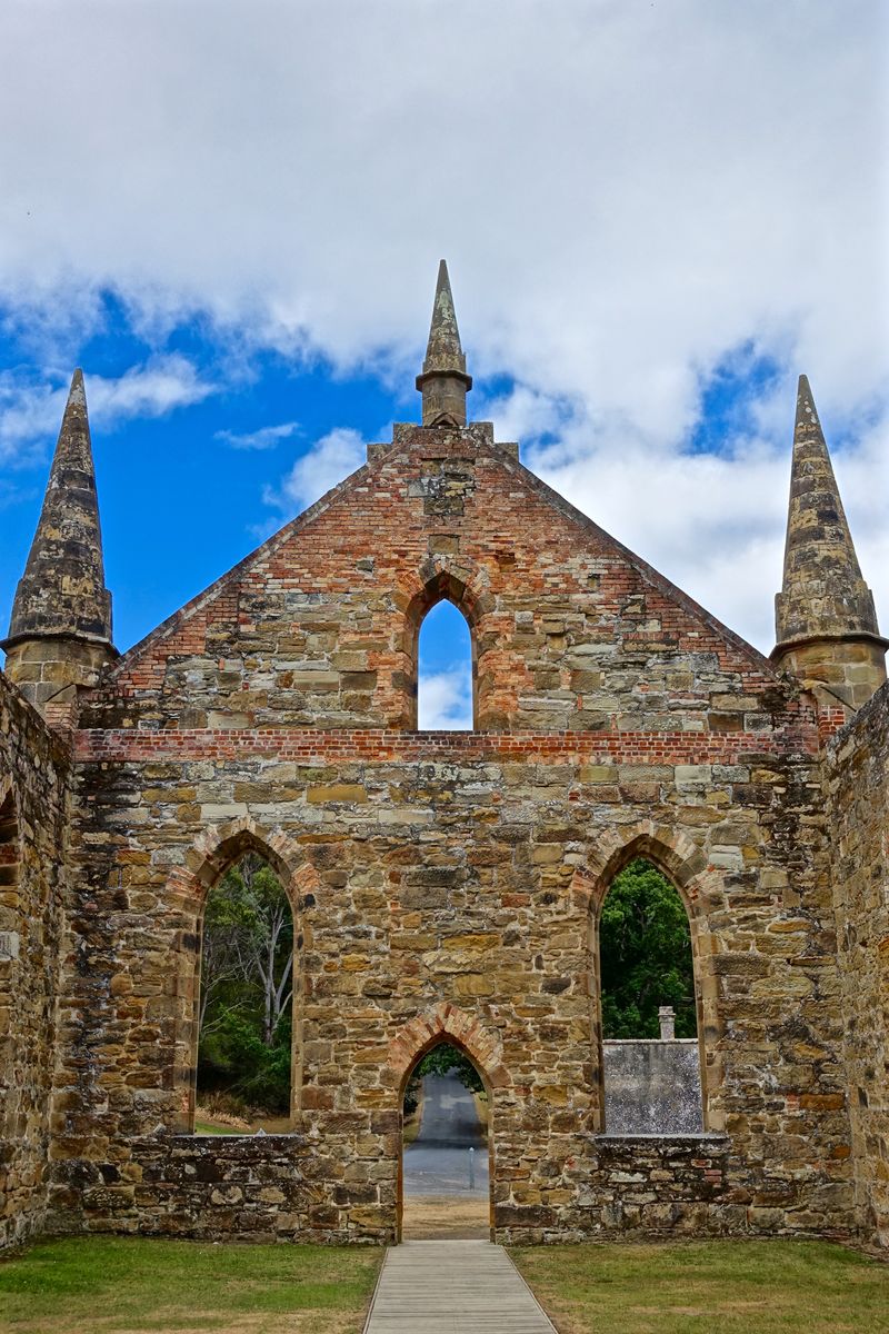 澳大利亚塔斯马尼亚亚瑟港一座教堂的古遗址