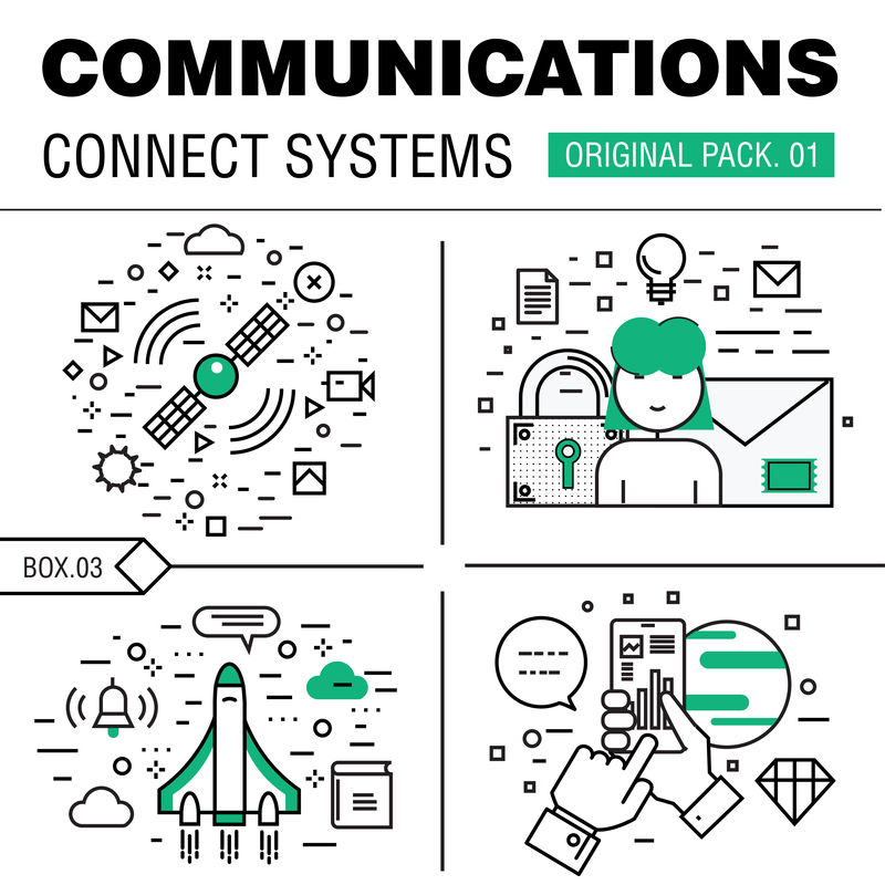 通信连接社交技术包。