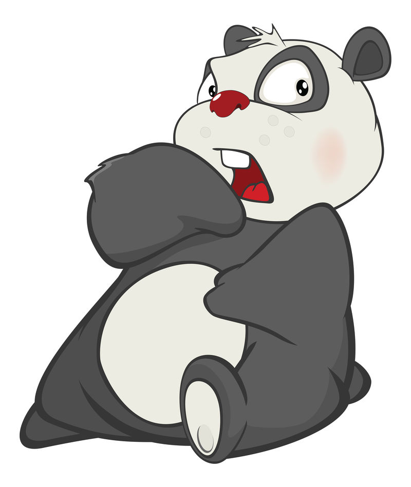 可爱熊猫的插图-卡通人物
