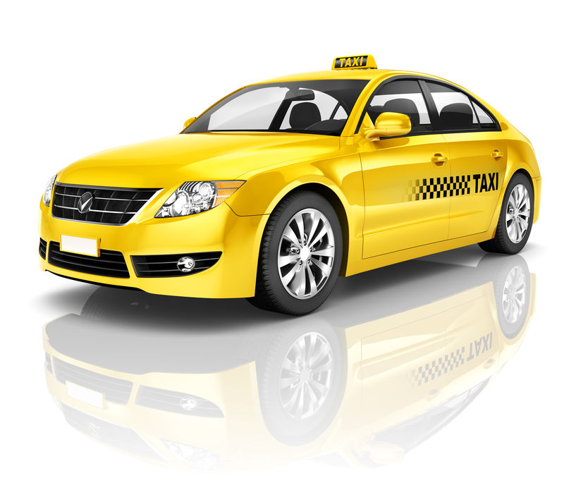 3D黄色出租车