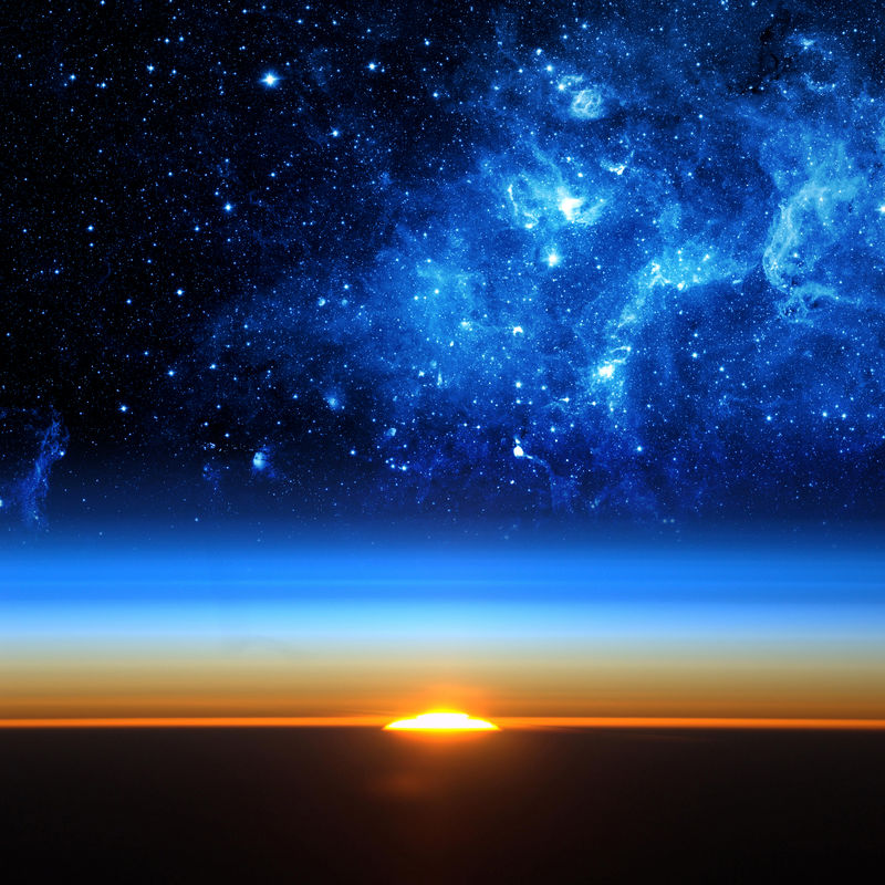 地球与银河-这幅图片由NASA提供