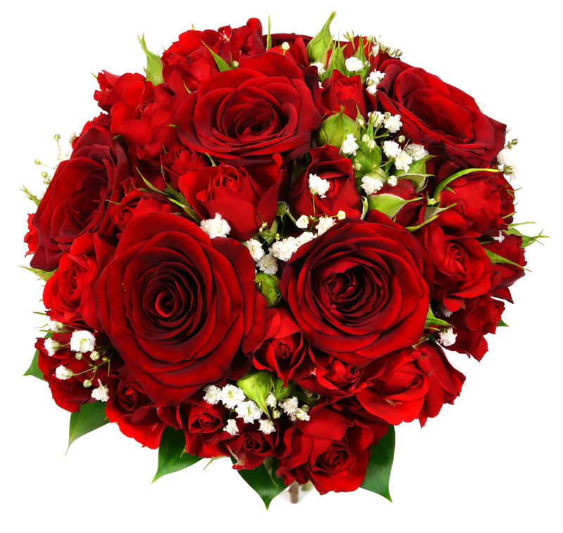 新娘红玫瑰束