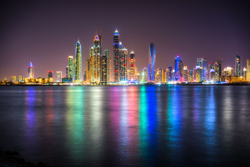 迪拜Marina的摩天大楼-联合酋长国
