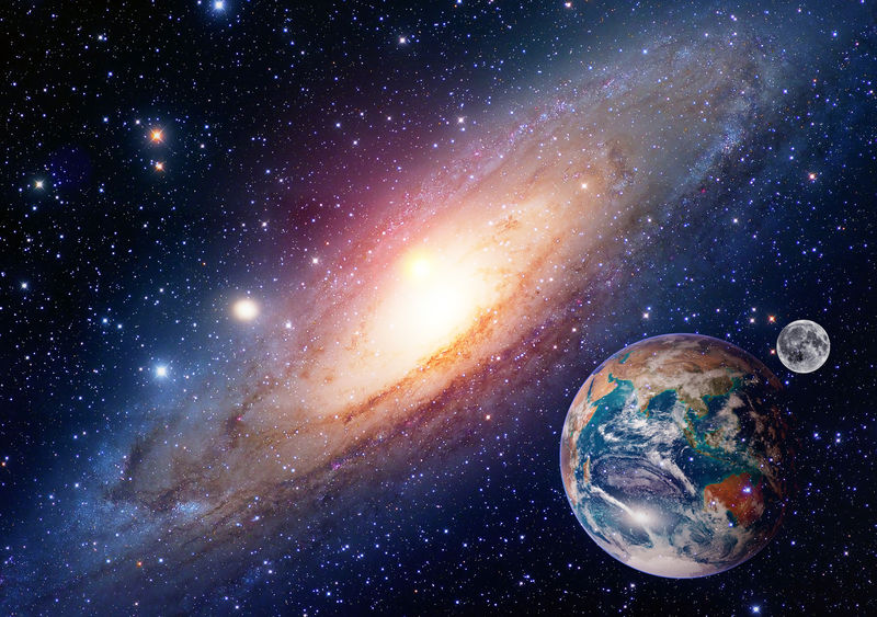 占星学天文学地月空间大爆炸太阳系行星的创造-这张图片的元素由美国宇航局提供