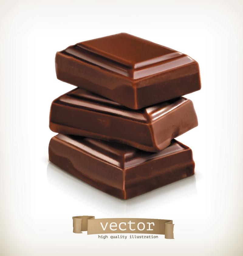 巧克力片-矢量图