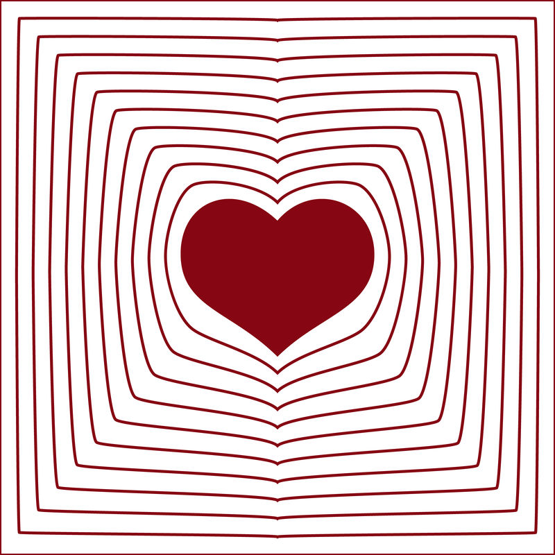 抽象线心形爱情符号白色背景EPS10