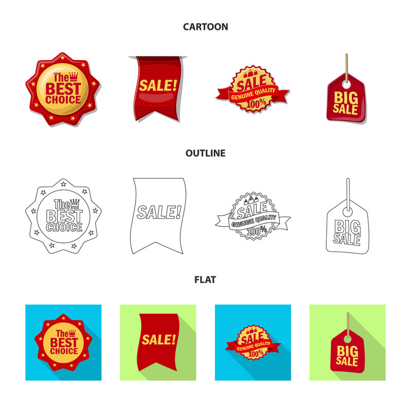 标志和徽章标志的矢量设计-网站的会徽和贴纸库存符号集合