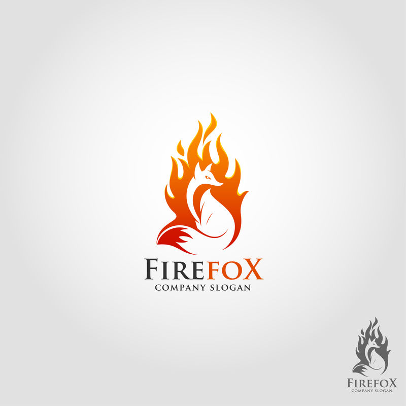 Fire Fox徽标模板