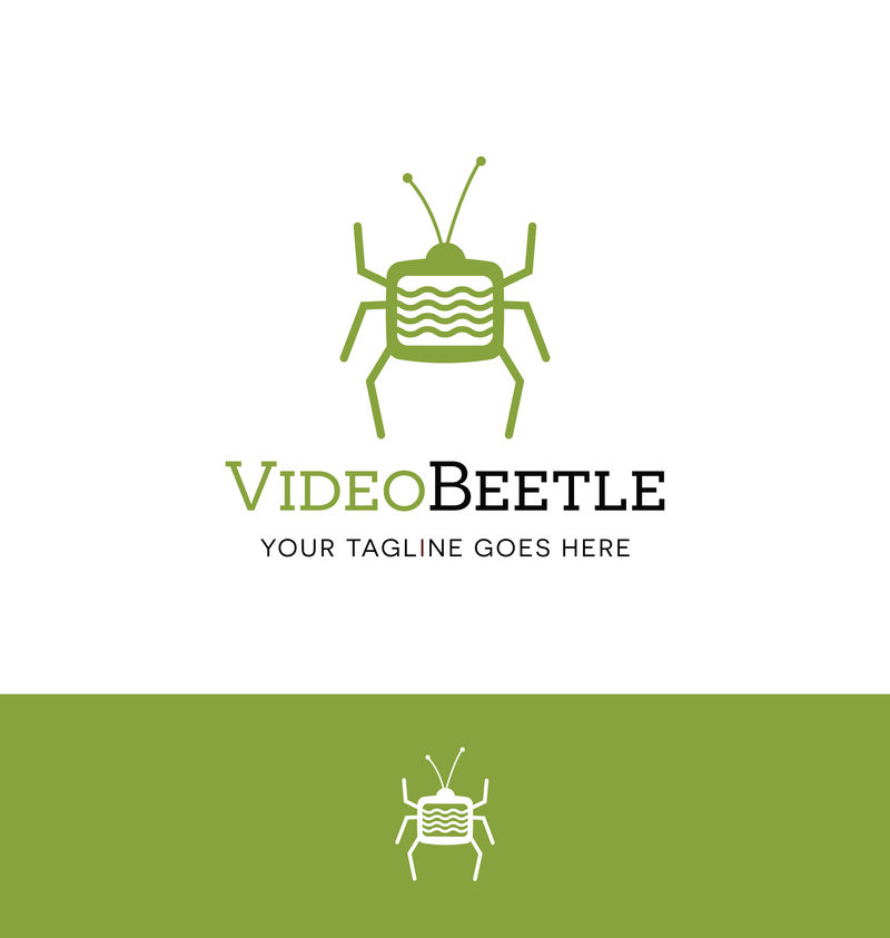 视频相关业务电视主体抽象甲虫标识