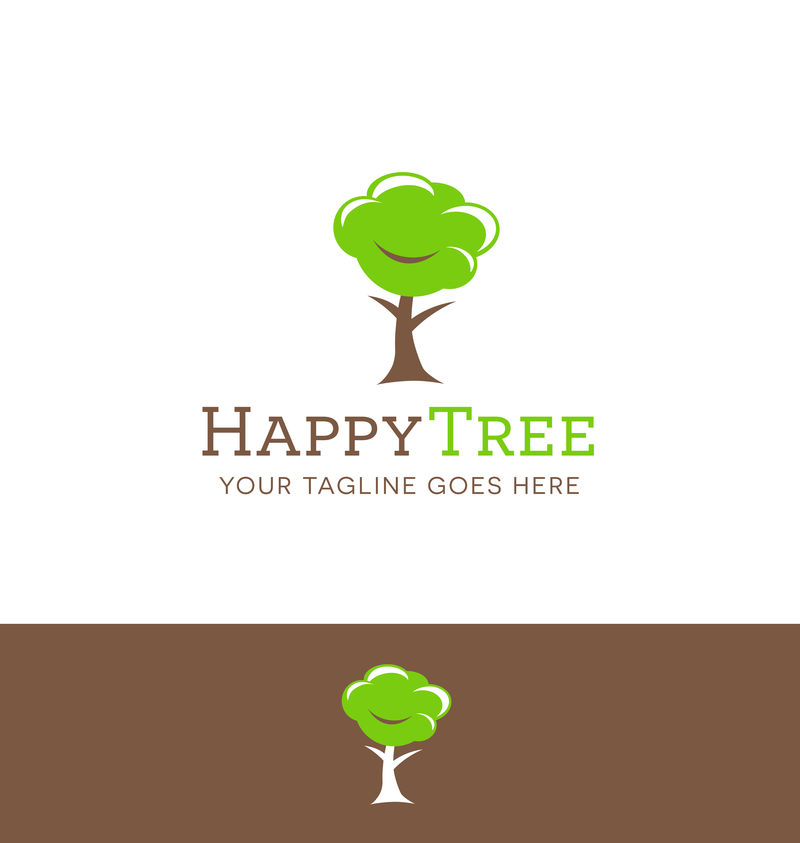 快乐树人物的标志设计