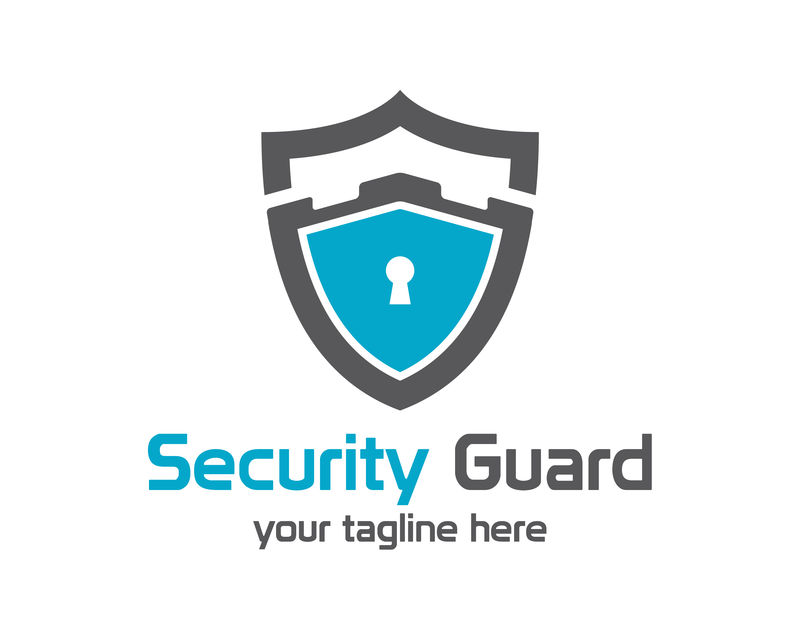 保安标志设计载体-安全保护屏蔽符号-安全屏蔽图标矢量-隐私锁定图标