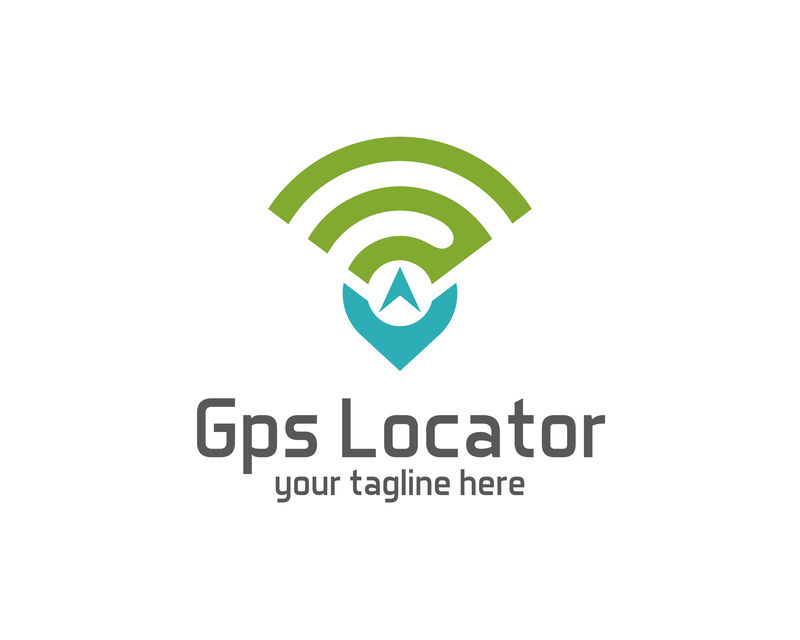 GPS定位仪设计矢量模板。销图符号矢量。GPS