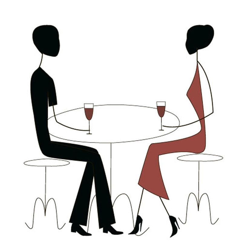 餐馆里的男人和女人