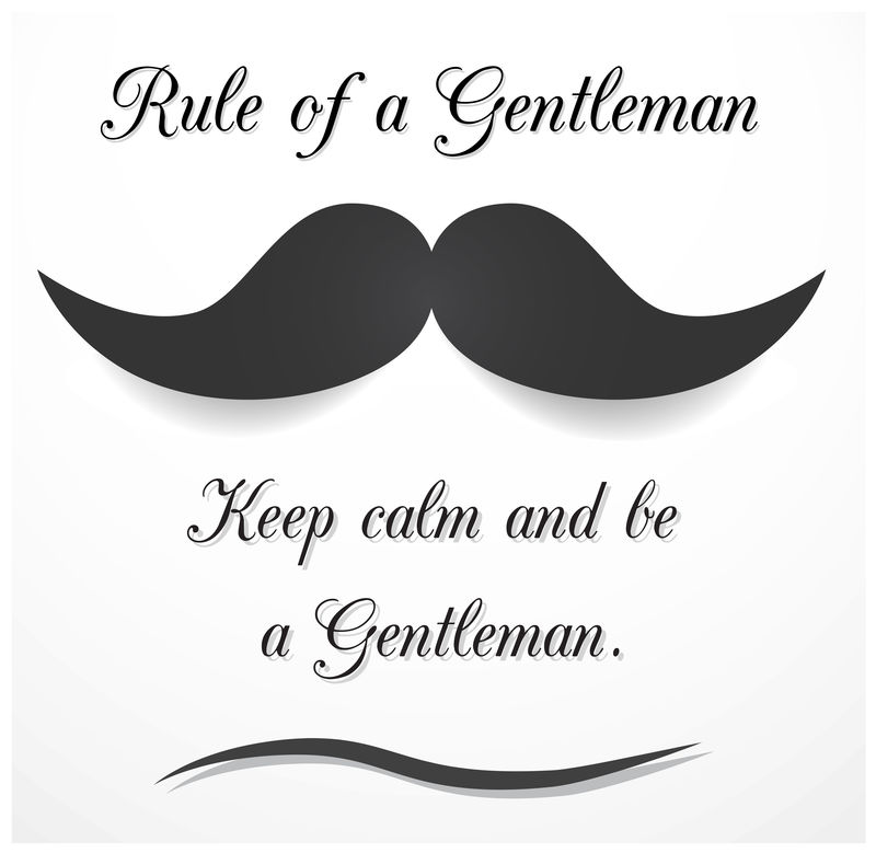 一个绅士的规则-鼓舞人心的引语-矢量艺术