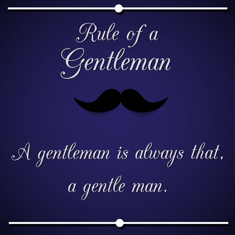 一个绅士的规则-鼓舞人心的引语-矢量图