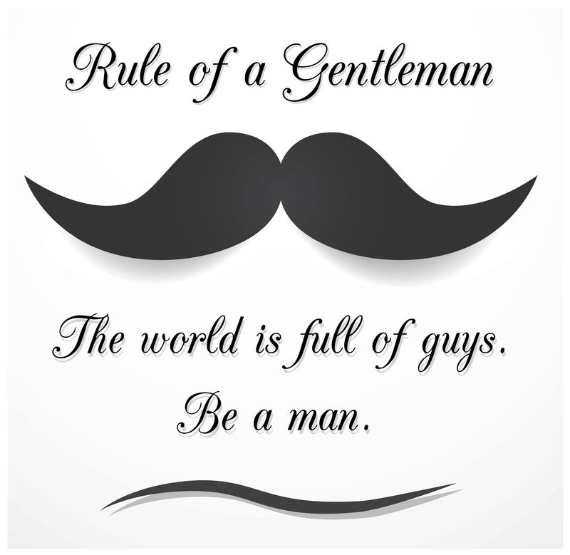 一个绅士的规则-鼓舞人心的引语-矢量艺术