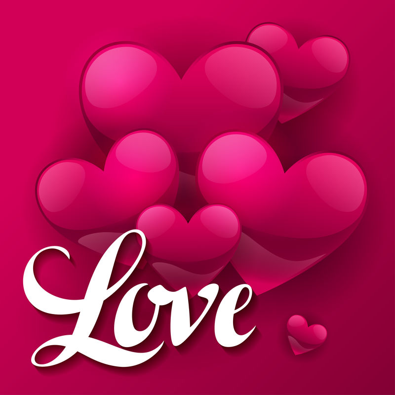 情人节的背景是“爱”和“心”。设计贺卡、横幅。婚礼邀请函的概念