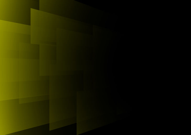 矢量：黄色正方形抽象和黑色背景