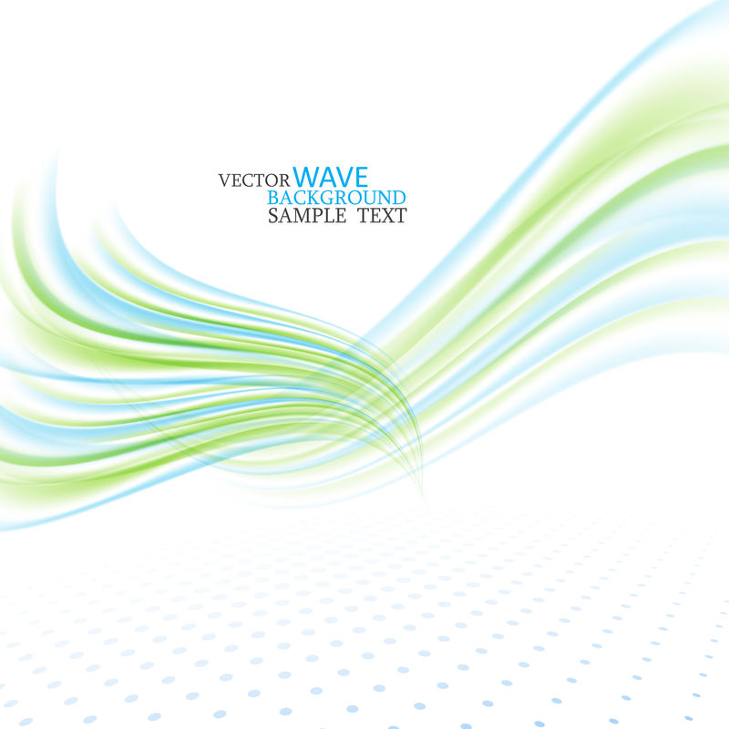 抽象矢量波背景，蓝色和绿色波浪线设计手册，网站，传单EPS10