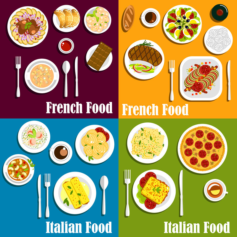 意大利和法国菜