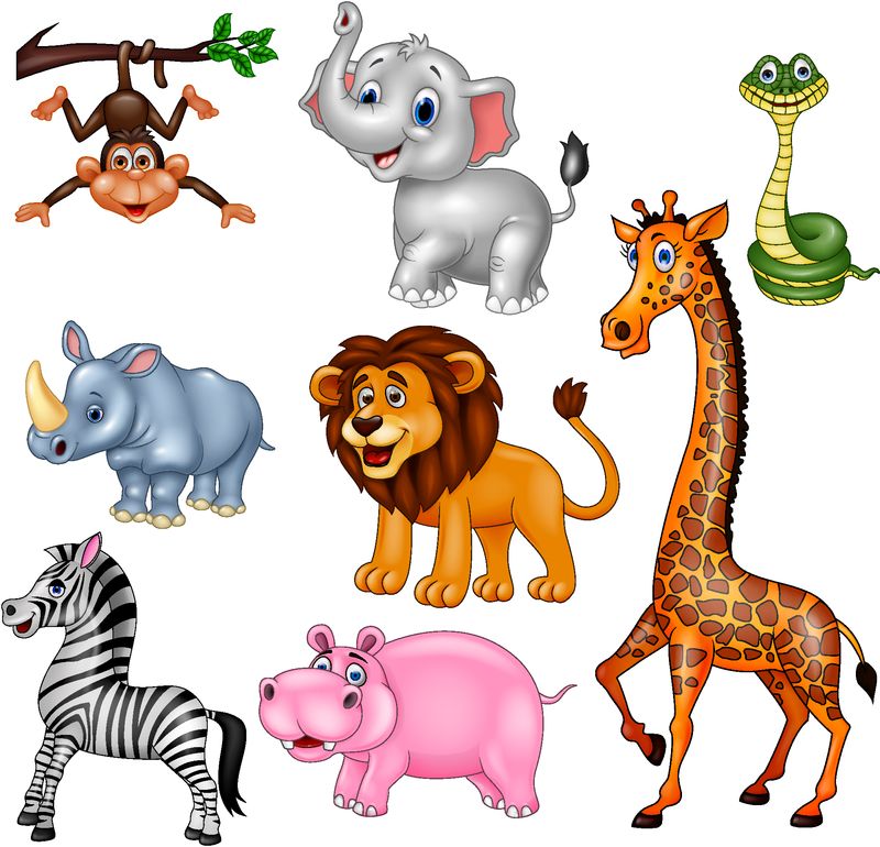 非洲动物卡通系列