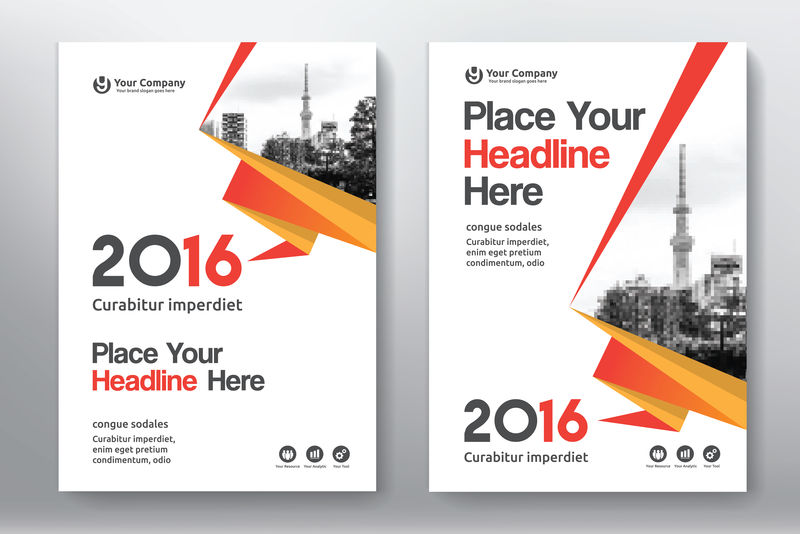 黄色方案-城市背景-商务书封面设计模板为A4-轻松适应小册子、年度报告、杂志、海报、公司介绍、投资组合、传单、横幅、网站